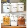 Kitchen Pantry Food Organization Clear Labels: 102 Sexy Feminine Gloss Preprinted Water Resistant Label Set to Organize Storage Containers, Jars & Canisters w/Extra Write-on Stickers