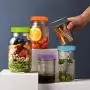 Aozita [18 Pack] Plastic REGULAR Mouth Mason Jar Lids for Ball, Kerr and More with Silicone Rings - Food Grade Colored Plastic Storage Caps for Mason/Canning Jars - Anti-Scratch Resistant Surface