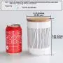 Récipient de conservation alimentaire 77L, 580 ml (19,59 fl oz) avec couvercle en bois hermétique - Pot de conservation en céramique à fond rond pour servir l'avoine, les biscuits, le café et bien plus encore. Récipient de conservation alimentaire 77L, 580 ml (19,59 fl oz) avec couvercle en bois hermétique - Pot de conservation en céramique à fond rond pour servir l'avoine, les biscuits, le café et bien plus encore.