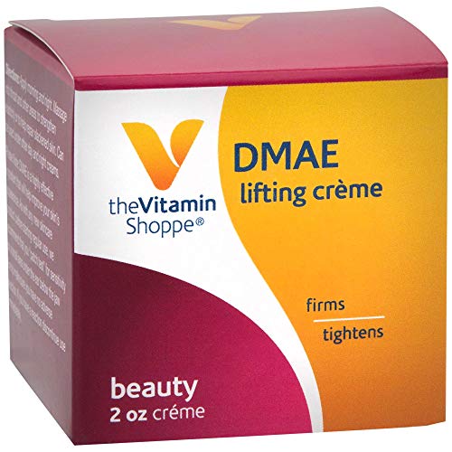 The Vitamin Shoppe DMAE Beauty Crème, Lighting Crème that Firms Tightens Skin, Aloe Vera Creme (2 Ounces Cream)