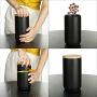 Handmade Ceramics Concise Storage Jar Seal Bamboo Lid Food Jar For Serving Tea, Coffee, Spice (82mmx83mm)