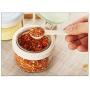 Kitchen Food Storage Jar Airtight Food Storage Kitchen glass jar moisture-proof home multi-purpose jam bottle cruet Kitchen Glass Spice Bottle Set (Color : Pink)