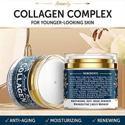 Collagen Cream - Anti-Aging Face Moisturizer for Women - Made in USA - Day & Night Moisturizer for Face - Marine Collagen Face Cream - Antiwrinkle Face Cream - Collagen Face Cream with Vitamin E