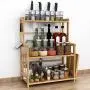 Tribesigns 3-Tier Standing Spice Rack Kitchen Bathroom Countertop Storage Organizer with Knife Holder & Chopping Board Rack, Bamboo Spice Bottle Jars Rack Holder with Adjustable Shelf Tribesigns 3-Tier Standing Spice Rack Kitchen Bathroom Countertop Storage Organizer with Knife Holder & Chopping Board Rack, Bamboo Spice Bottle Jars Rack Holder with Adjustable Shelf