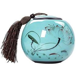 Hand Painted Design Ceramics Coffee Sugar Tea Canister Storage Jar, 001