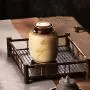 Airtight Bamboo Tea Jars With Copper Lid For Bulk Products Spices Cans Home Storage Bottles Coffee Food Container Decorative,silverB173