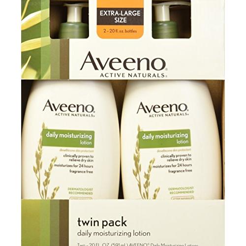 Aveeno Aveeno Active Naturals Daily Moisturizing Lotion, New 2 Pack Of 20 Fl Ounce Pump, 1 Fl Ounce