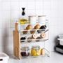 GBX Kitchen Cabinet Shelf Organiser,Shelf Racks Home Iron Rack Multi Layer Spice Jar Storage Rack Household Beverage Storage Rack