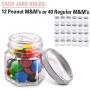 1.5 oz Hexagon Mini Glass Jars with Silver Lids and Labels (Pack of 24)