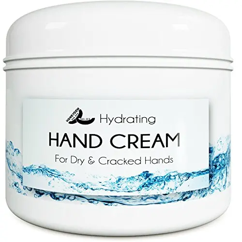 Hand- und Fußcreme ohne Rissbildung – Anti-Aging Feuchtigkeitsbehandlung für trockene Hände und stark beanspruchte Hände mit reinem Kokosbutter + Avocadoöl + Jojobaöl + Rosenholzöl + Vitamin E – Handreparatur für Damen und Herren.