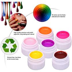 Anself 36 Colors Nail Gel Art Polish Pigment UV Gel Set ...