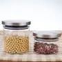 Bouteilles en verre Borosilica avec couvercle en acier inoxydable pour le stockage à domicile, contenants, ustensiles de cuisine, épices, bulk, bonbons. Bouteilles en verre Borosilica avec couvercle en acier inoxydable pour le stockage à domicile, contenants, ustensiles de cuisine, épices, bulk, bonbons.