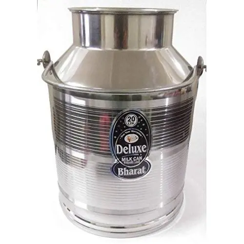 STAINLESS STEEL MILK OIL LIQUID STORAGE CAN JUG POT FOR DAIRY FARM 20 TWENTY LITERS