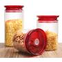 WANGLXST Food Storage Container Set, Storage Jar, Pantry Durable Seal Pot Cereal Storage Container Dry Foods Liquids Clear Container, Transparent
