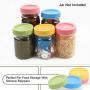 uxcell 16 Pack Colored Plastic Regular Mouth Mason Jar Lids with Sealing Rings Food Storage Caps for Mason Canning Ball Jars