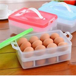 Kitchen Food Storage Jar Airtight Food Storage Kitchen Portable Plastic Double Layer Egg Storage Box   Creative The Fridge Contains A Large Crisper moisture-proof multi-purpose (Color : #1)