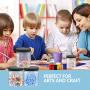 Slime Jars With Lids - PCS 8 Oz Clear Empty Slime Storage Containers, Slime Jars with Lids and Labels - BPA Free