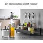 Glass Spice Jar Set, Elegant Condiment Container With Storage Rack Spoon Airtight Lids Spice Labels Kitchen Spice Pots-d