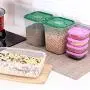 Lebensmittelbehälter Set, Kühlbox, Lebensmittelbehälter, versiegelte Getreideschließdose, Küchenorganizer, Grün