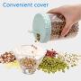 Convenient cover sealing cans food storage tanks plastic thick storage bottle storage boxes kitchen tools Home Organization Jars,Random Color,500ml