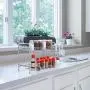 Étagère à épices 2 niveaux BESTONZON, Support de rangement pour comptoir Cuisine Salle de bain, Organisateur de Rangement pour Pots et Bouteilles. Étagère à épices 2 niveaux BESTONZON, Support de rangement pour comptoir Cuisine Salle de bain, Organisateur de Rangement pour Pots et Bouteilles.
