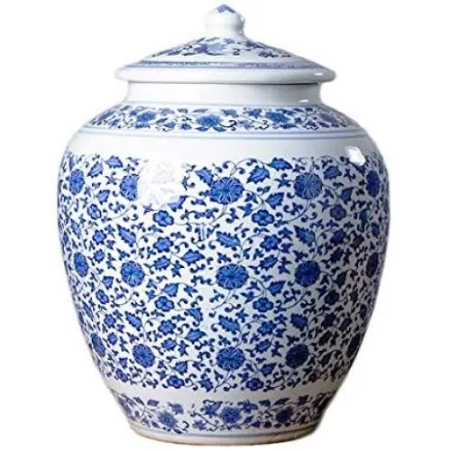 Keramik-Töpfe, Müsseteller, Zuckerglastopf mit Luftdichter Deckel, Lebensmittelbehälter für Küche, Pantry-Organisation, Mehl, Kaffee, Süßigkeiten, Großpackungen, 15L, 39x30cm