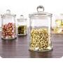 4pcs Portable Household Sealed Transparent Jars Large Square Glass Spice Jars Airtight Storage Jars With Glass Lid Compatible For Kitchen,4pcs