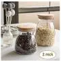LEGOU Kitchen Food Containers,Glass Food Storage Jar with Airtight Seal Bamboo Lid - Modern Design Clear Food Storage Canister for Serving Tea, Coffee, Spice and More LEGOU Kitchen Food Containers,Glass Food Storage Jar with Airtight Seal Bamboo Lid - Modern Design Clear Food Storage Canister for Serving Tea, Coffee, Spice and More