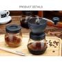 Manual Coffee Grinders - Nocm Manual Coffee Grinder With Storage Jar Soft Brush Conical Ceramic Burr Quiet And Portable - Grinders Manual Prime Soft Rated Coffee Brush