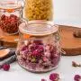 Yl Ly Glass Bottle Sealed Jar Passion Fruit Honey Lemon Transparent Jar Household Grain Storage Tank Double Buckle Drum Belly 200Ml4