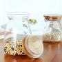 YXTHON Spice Jar Storage jar Glass Storage Tank Sealed can Tea Snacks, Dried Fruit, Kitchen Storage Bottles Coffee Sealed can with Shelf Tea Dried Fruit Flower Tea Coffee Storage Tank Flavored Food