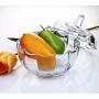 MISS TUTU Pumpkin Shape Crystal Glass Snack Jar Sugar Pot Storage Lid