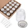 15-Pack Magnetic Spice Jars Hexagon Glass Spice Jars With Stainless Steel Strong Magnet Lids - Space Saving Storage For Dry Herbs And Spices - Great for Fridge, Backsplash and More