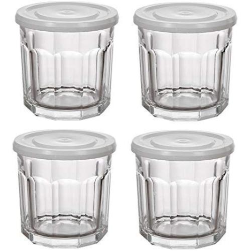 Mini Prep Bowls (4-Pack Storage & Prep Jars with Lids)