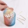 Clear Glass Spice Jars, Colorful Star Shaped Crystal Candy Jar With Lid Multi-purpose Spice Storage Canister-a