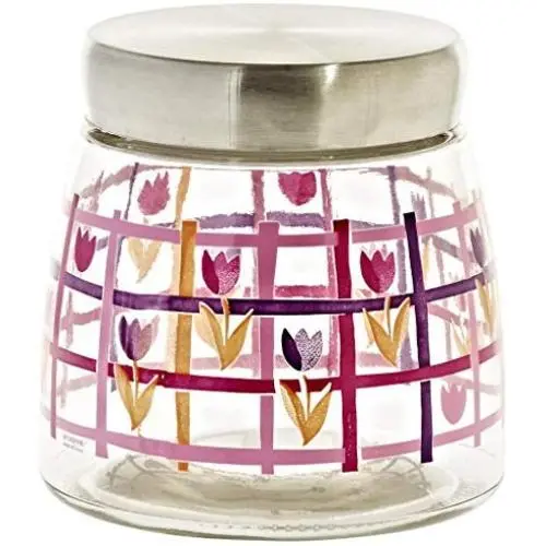 Sahara Storage Jar, Candy Jar with Aluminium Lid, Collection "Nadia" , modern and unique style (ART GLASS powered by CRISTALICA) Sahara Storage Jar, Candy Jar with Aluminium Lid, Collection "Nadia" , modern and unique style (ART GLASS powered by CRISTALICA)