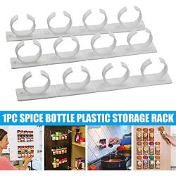 Best Quality 3pcs Rv Spice Gripper Clip Strip 20 Jar Rack Storage Holder Wall Plastic, Lanyard Display Rack - Rv Kitchen Storage, Supermarket Shelving, S Display Hooks, Wire Countertop Display