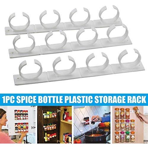 Best Quality 3pcs Rv Spice Gripper Clip Strip 20 Jar Rack Storage Holder Wall Plastic, Lanyard Display Rack - Rv Kitchen Storage, Supermarket Shelving, S Display Hooks, Wire Countertop Display