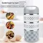 Lunch Box Food Storage Leak Proof Design Jar Kids School Picnic Office Outdoors Cold Container Wide Mouth Extra Stainless Steel (Color : Pink, Size : 1grid)