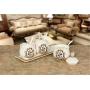 Mini Spice Jars European creative kitchen supplies ceramic cruet three-piece set with base
