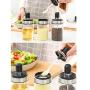 ZFRANC Glass Seasoning Bottle Salt Storage Box Spice Jar Kitchen Supplies with Spoon for Home & Hotel