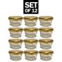 Small Mini Glass Jars With Tin Lids - 12 pack x 2 oz ? All Purpose Empty Storage Jars