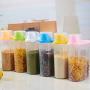 V2AMZ - 2L Storage Box Cereal Dispenser Storage Box Bottles Jars Boxes Kitchen Food Grain Rice Containers Nice