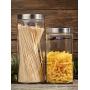 YL LY Xibi Sealed Cans Glass Bottle Kitchen Grains Moisture Storage Cups Food Transparent Cans 2 Pieces Set 1.25Lx2