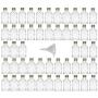 Viva Haushaltswaren 20 ml for 50 Mini Glass Bottles with Screw Tops for Self-Filling incl. Filling Funnel Diameter 5 cm