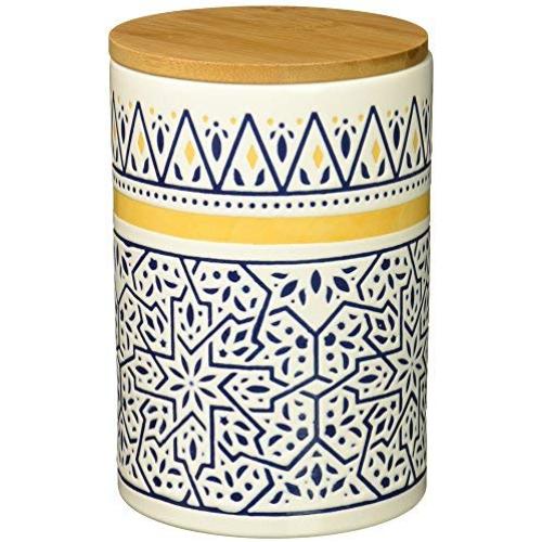 Now Designs Embossed Storage Canister, Large, Medina Design