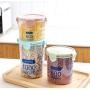 YUMU Kitchen Sealed Food Storage Container with lid, Sealed Moisture-Proof, with Scale, Buckle Sealed Plastic Food Container, no BPA, Keep Food Fresh and Dry,lightblue,Medium