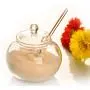 VT BigHome Household Transparent 250ml Glass Jar Candy Sugar Bowl Storage Bowl
