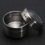 KUCY Storage Container 12Pcs Stainless Steel Magnetic Spice Tin Kitchen Storage Container Jars Clear Lid
