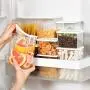 Kitchen Ware Crisper 2 Packs   Transparent Plastic Food Storage Refrigerator Refrigeration Sealed jar Food Storage Box (Size : 8107.5cm)
